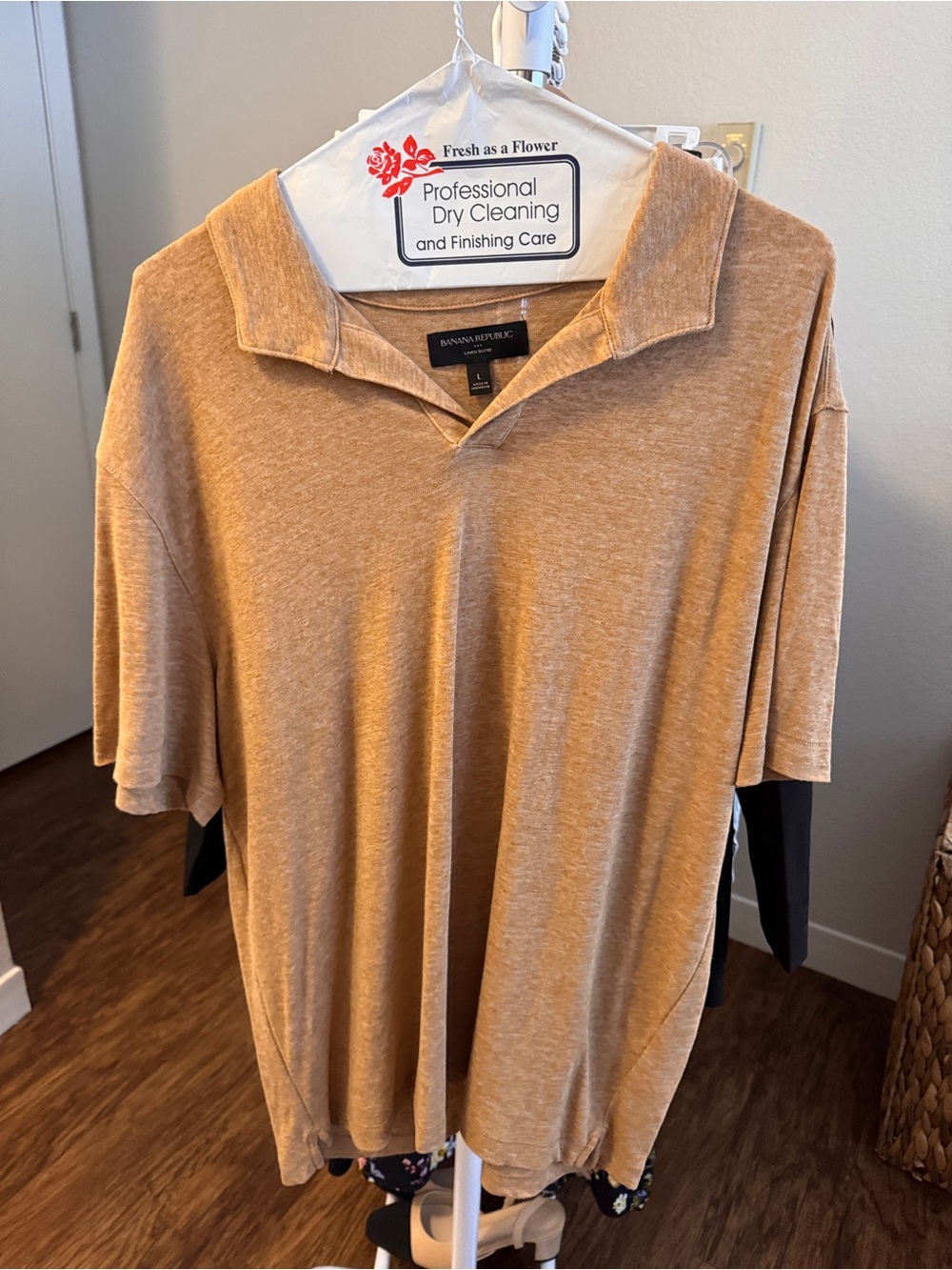 Banana Republic Men's Heather Tan Polo
